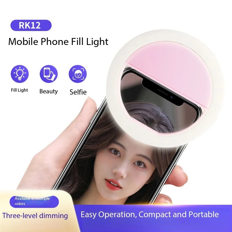 Photography And Videography Lighting - Rechargeable Clip On Selfie Ring Light