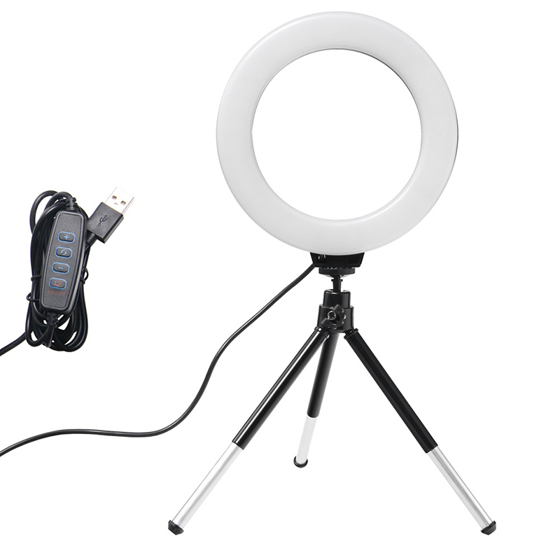 Photography Lighting Wand - 6inch Ring Light with Tripod Led