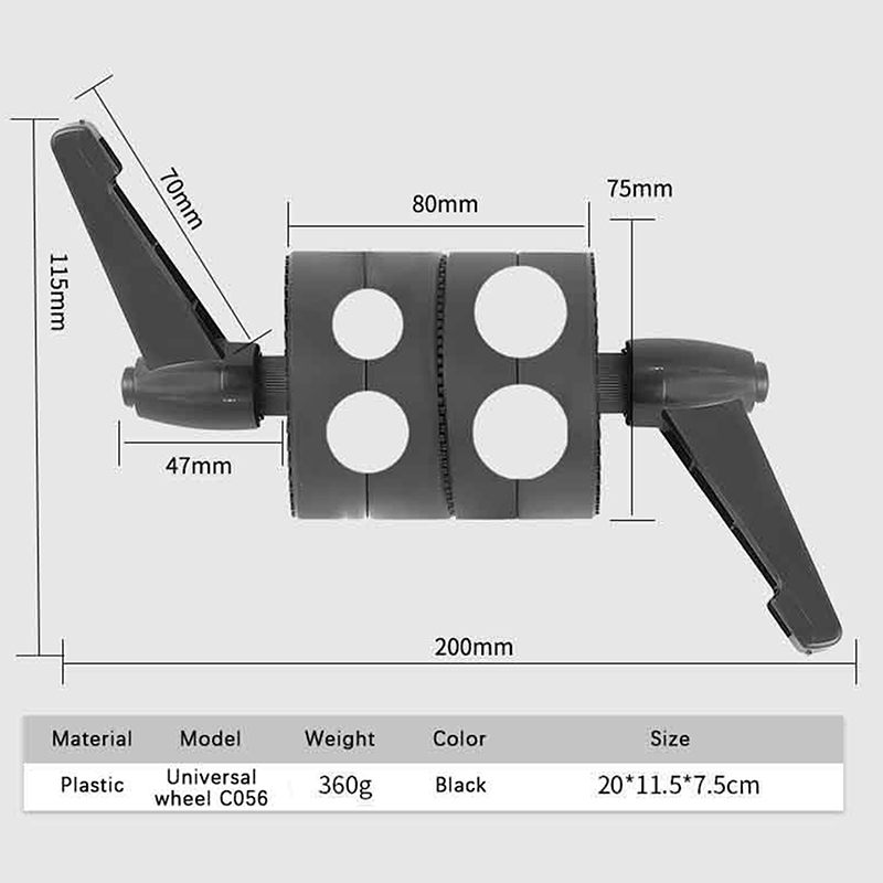 Reflector Arm Clamp - 1Pc ABS Swivel Single/Double Head Grip