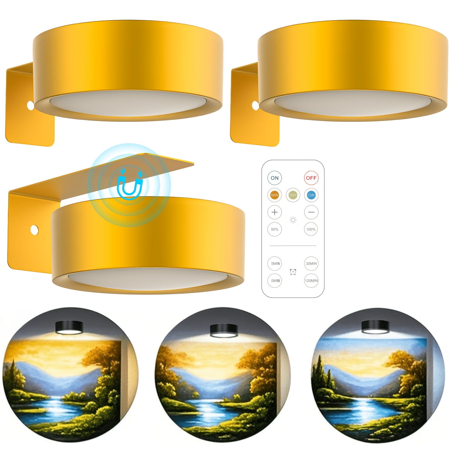 Photography Lighting Wall - Magnetic LED Wall Light Night Dimmable