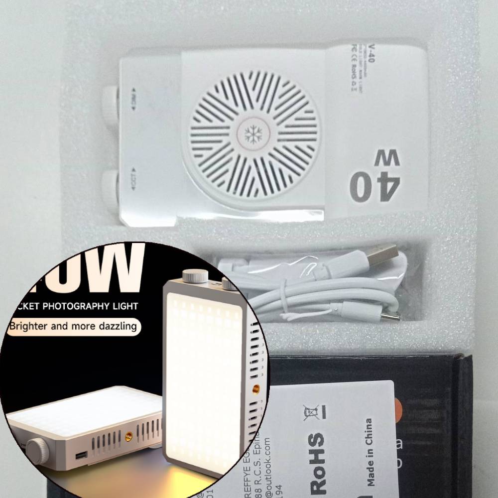 Video Light Panel Led - Handheld Fill Light 2800K-9000K Photography Lighting