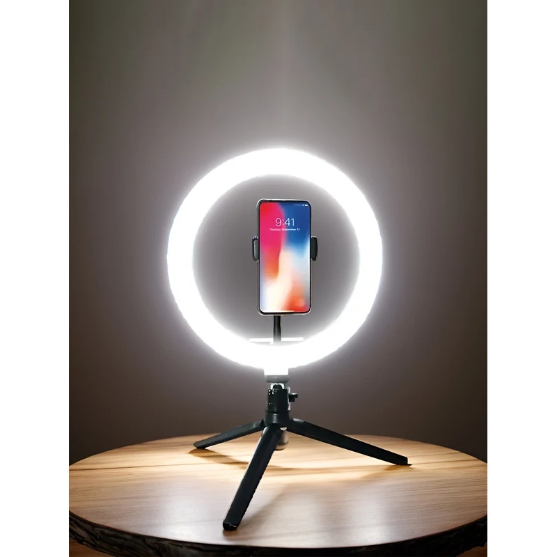 Photography Lighting Styles - Desiontal 26cm Ring Light with Tripod