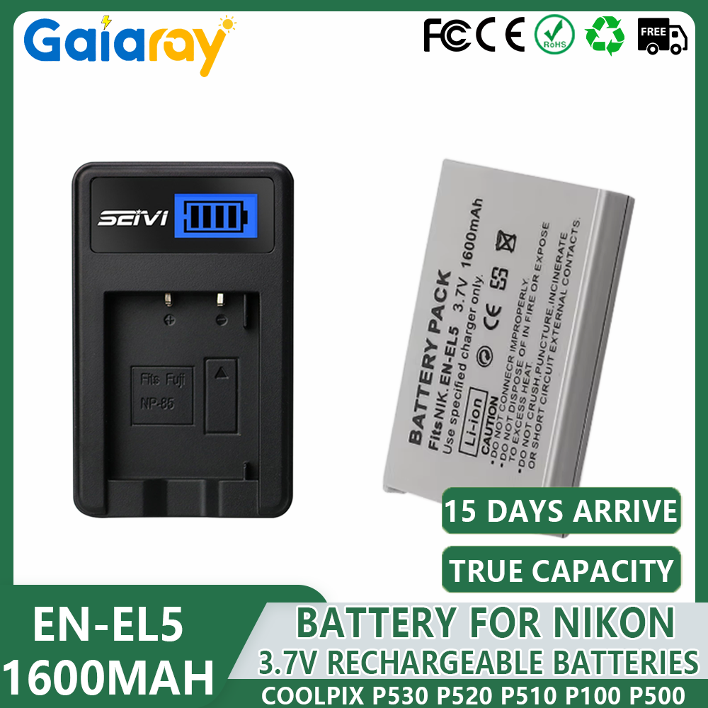 1-4pcs EN-EL5 ENEL5 Battery +L - Nikon Camera D3500 评论和价格