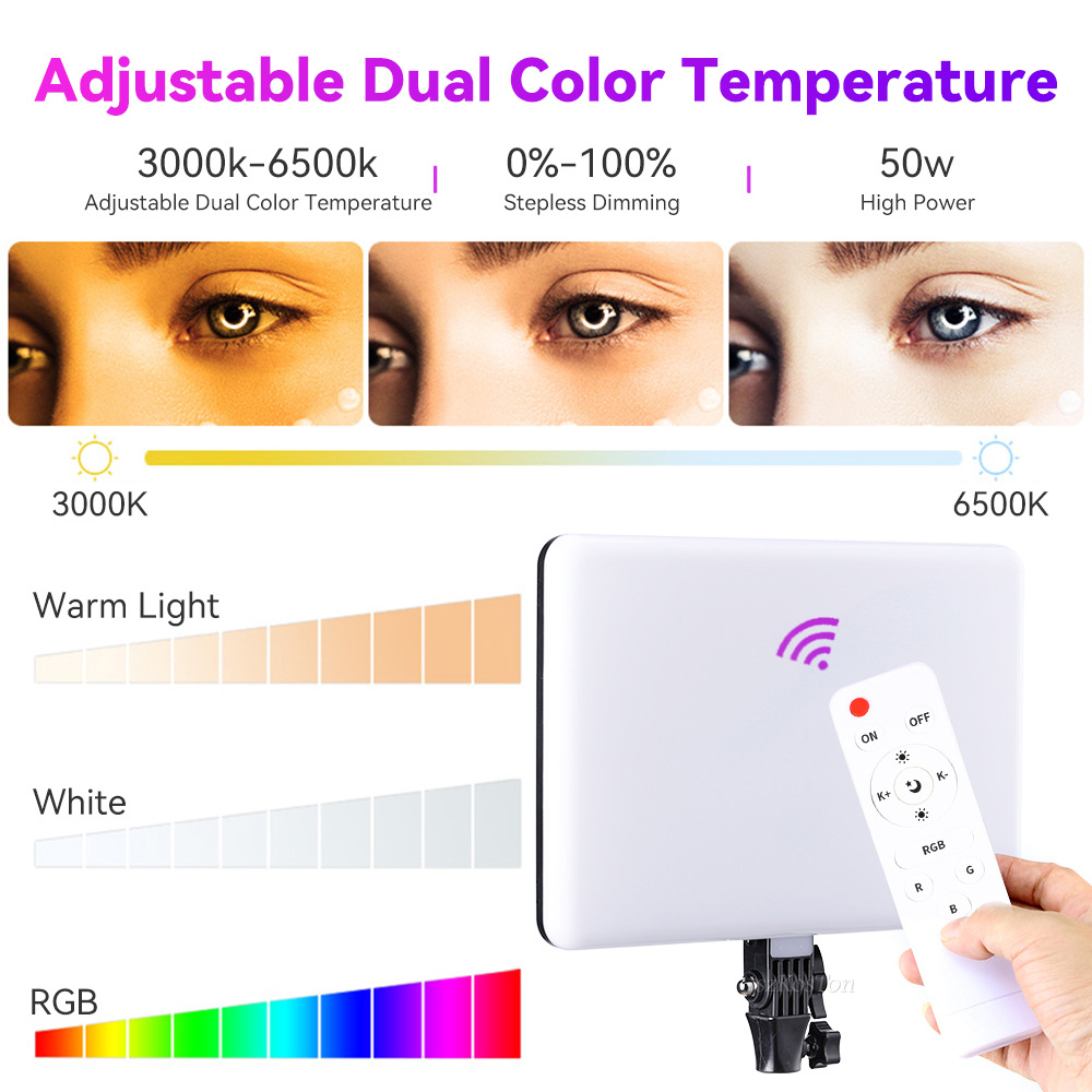 RGB 14'' LED Video Light Remot - Photography Lighting Styles 评论和价格