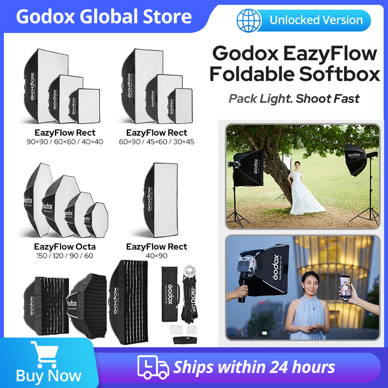 Godox EazyFlow Foldable Softbo - Photography Studio Lighting Set Up 评论和价格