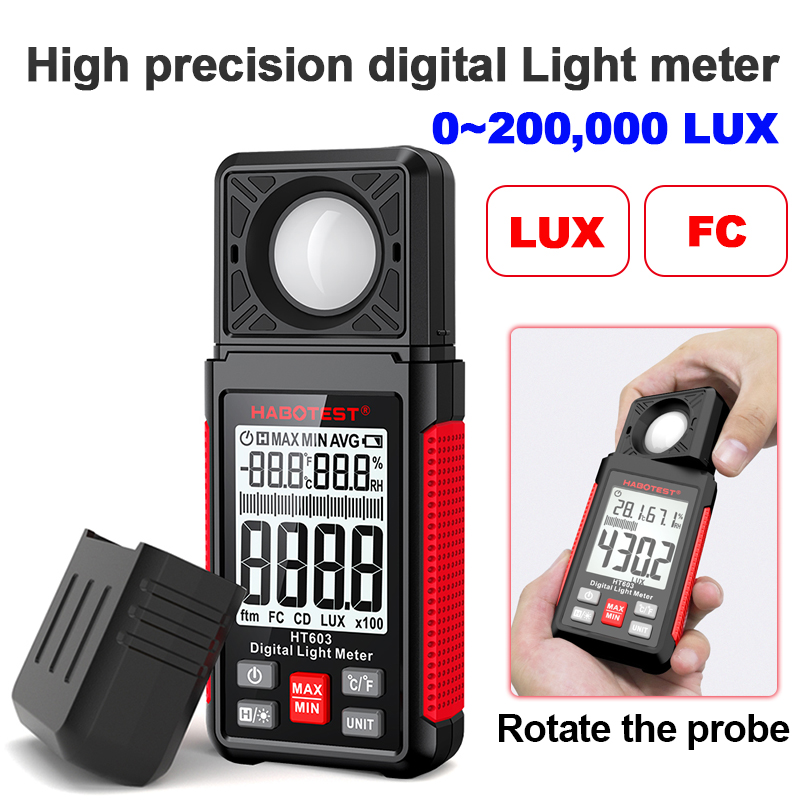 HT603 Digital Lux Meter 0~200, - Photography Lighting Portable 评论和价格