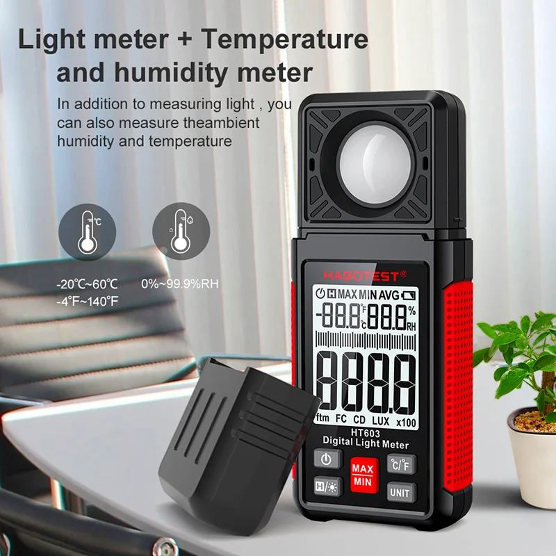 HT603 Digital Lux Meter 0~200, - Photography Lighting Portable 评论和价格