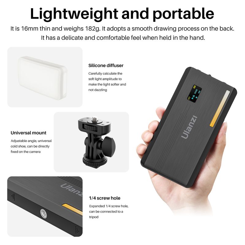 Ulanzi VL200 Soft Bi-Color LED - Video Light Panel Led 评论和价格