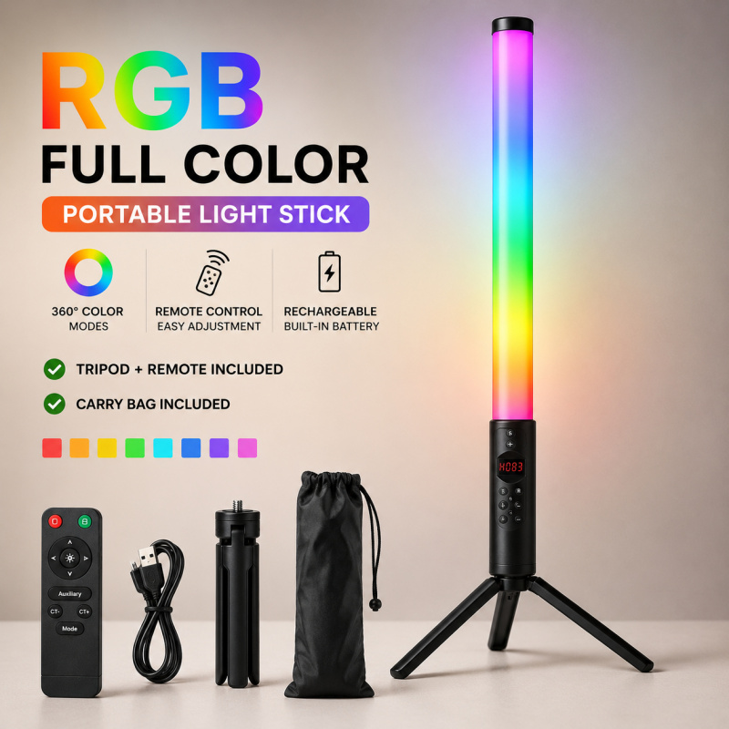 RGB Handheld Video Light Wand, - Photography Lighting Wand 评论和价格