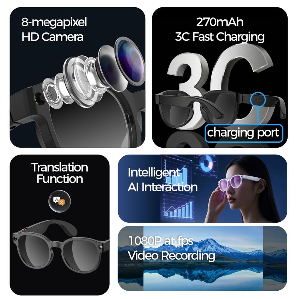 2 in 1 AI Smart Glasses AIMB-S - Photography And Videography Lighting 评论和价格