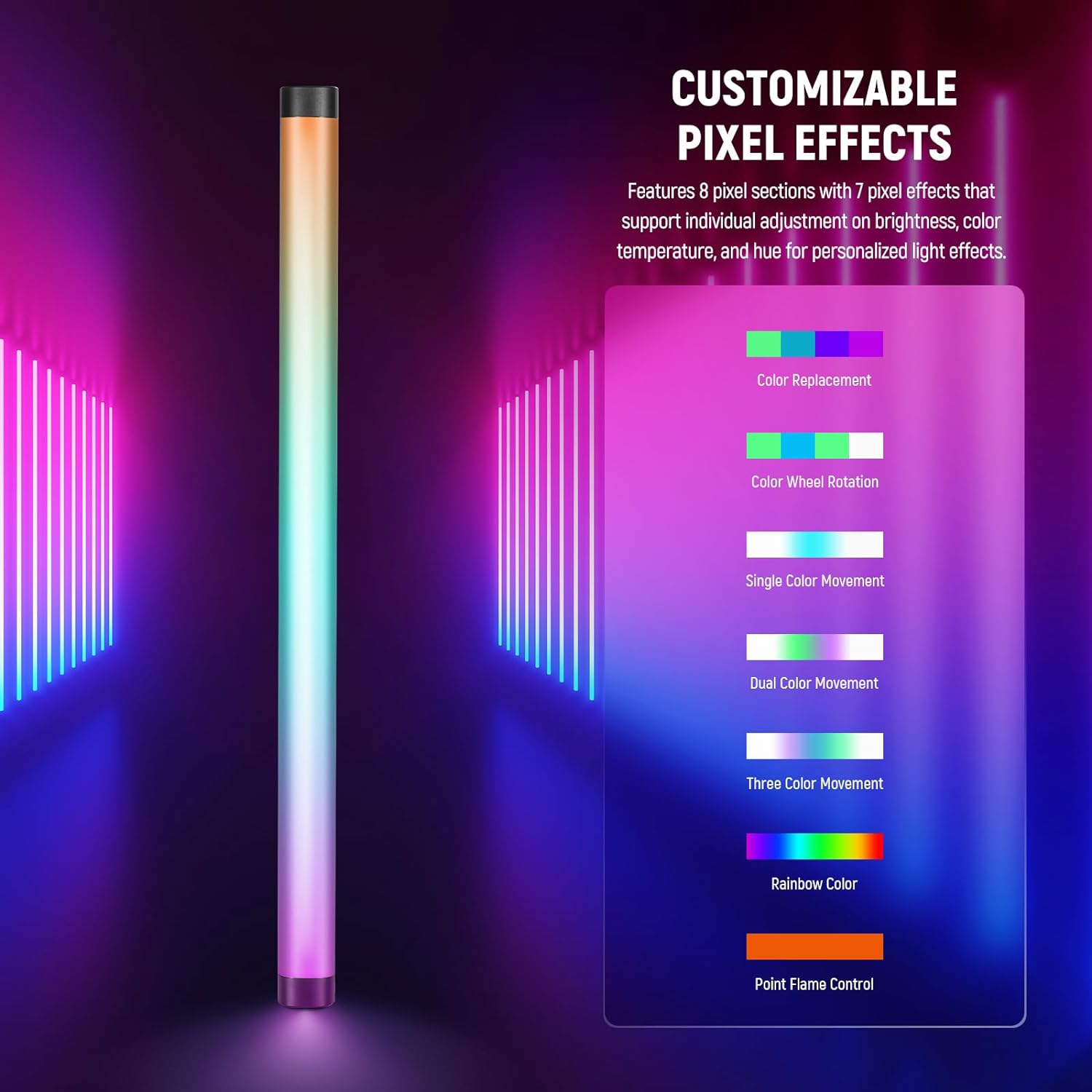 NEEWER TL60 RGB Tube Light, Fu - Photography Lighting Wand 评论和价格