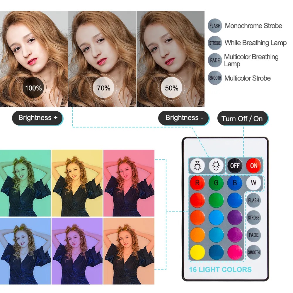 10 Inch RGB Ring Light With Re - Photography Lighting Wand 评论和价格