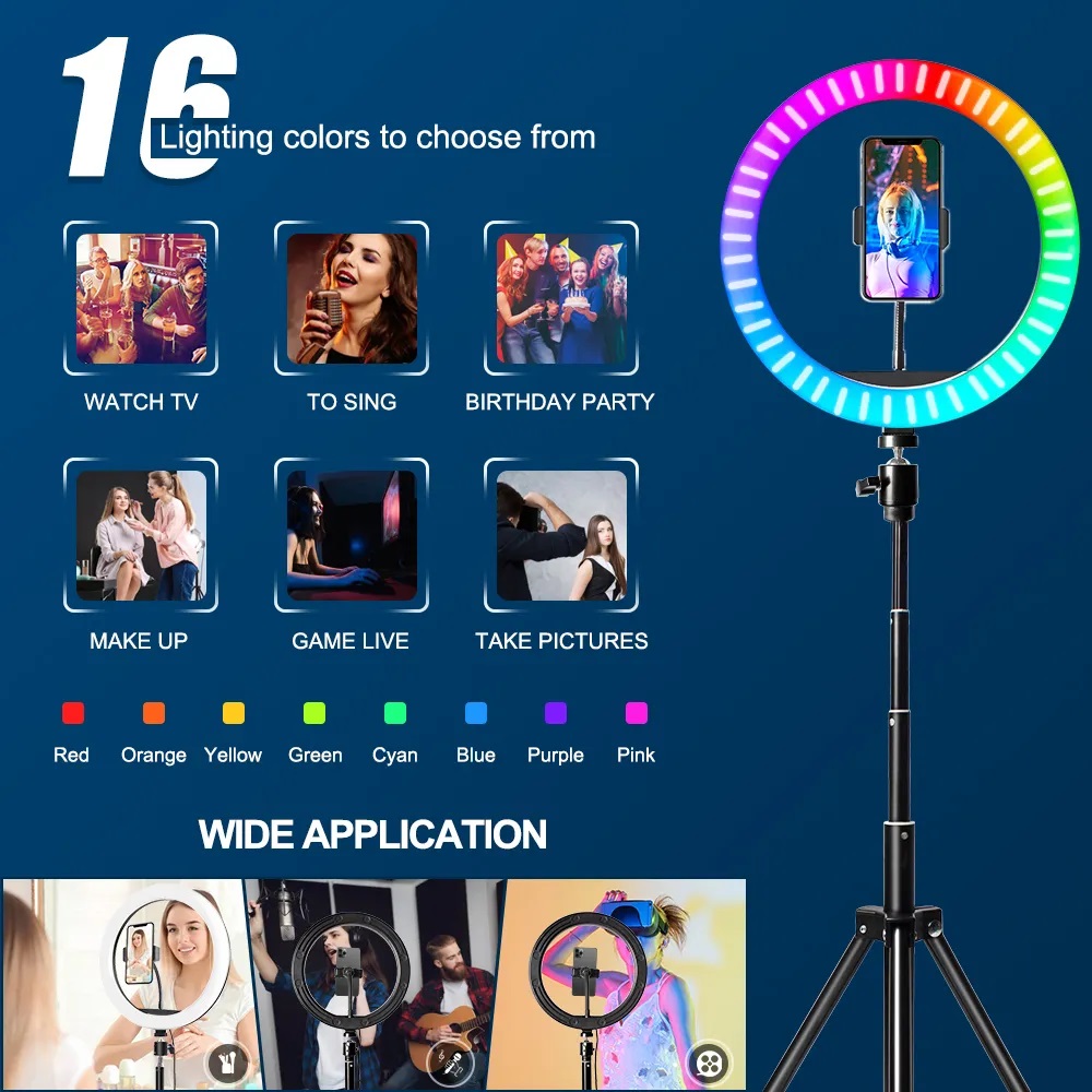 10 Inch RGB Ring Light With Re - Photography Lighting Wand 评论和价格