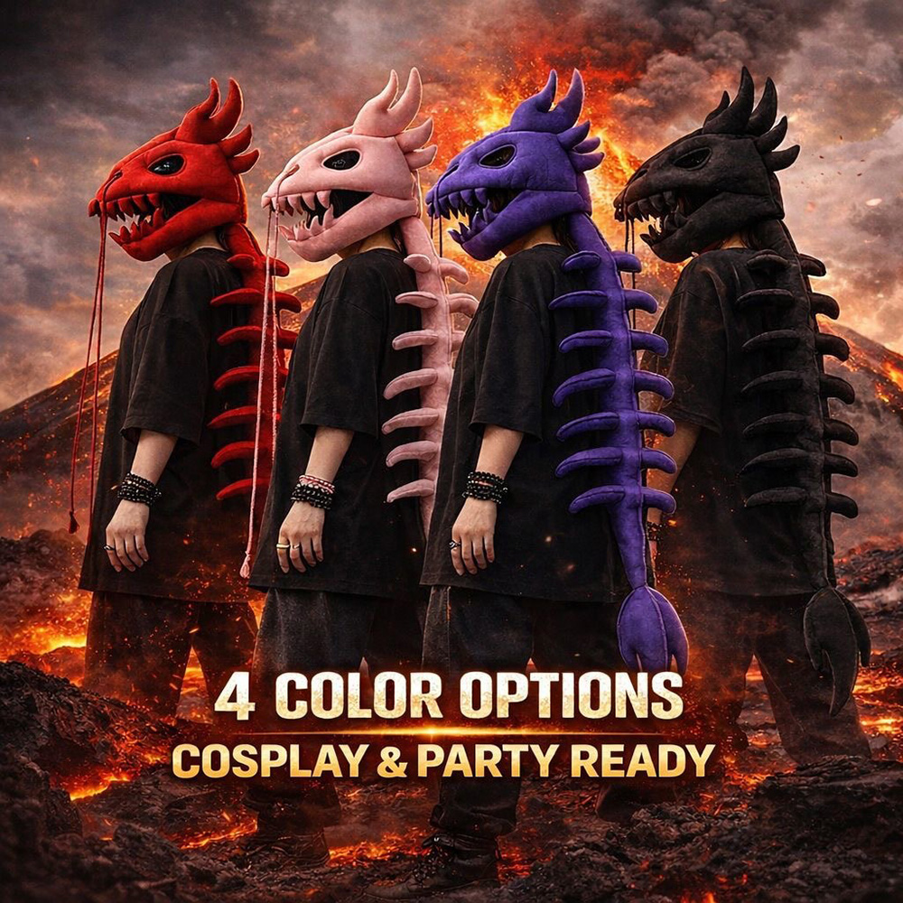 Dragon Skull Spine Plush Hood  - Photography Lighting Wall 评论和价格