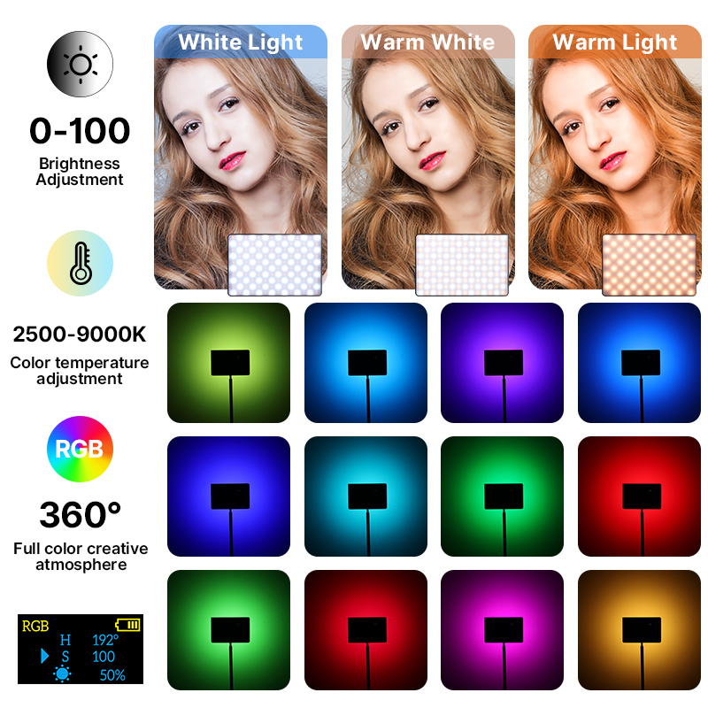 Ulanzi LT003 15W RGB Video Lig - Torjim Rgb Photography Video Lighting 评论和价格