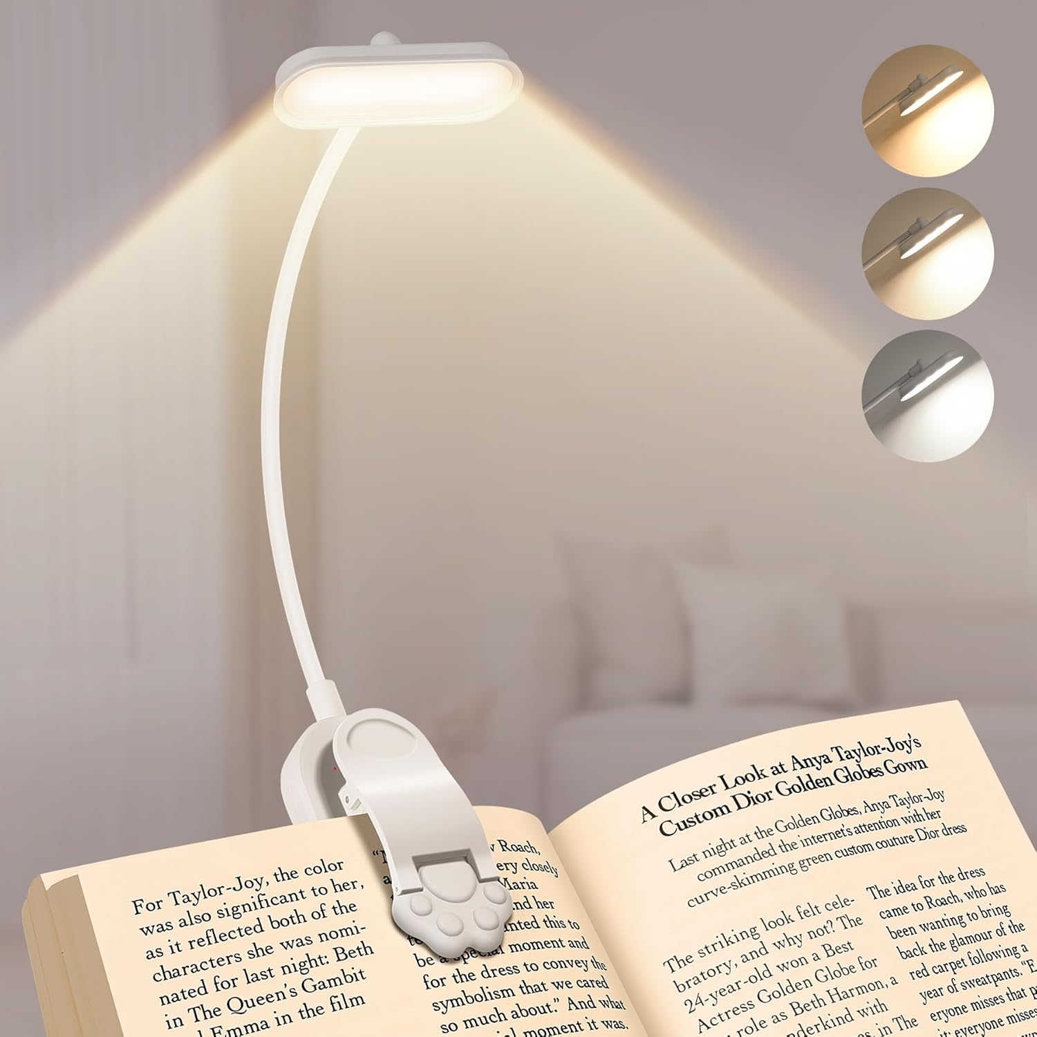 LED Book Light USB Rechargeabl - Photography Lighting Book 评论和价格