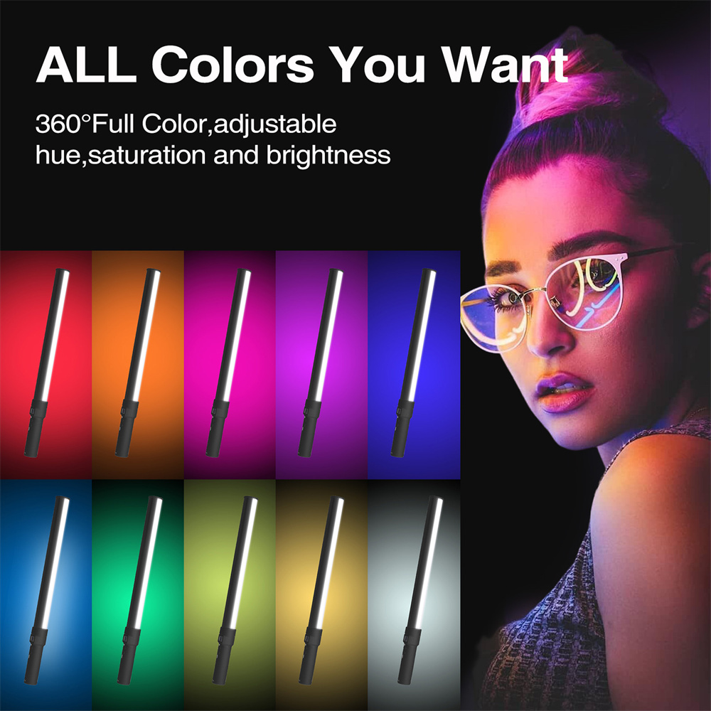 50CM Handheld RGB Colorful Sti - Photography Lighting Wand 评论和价格