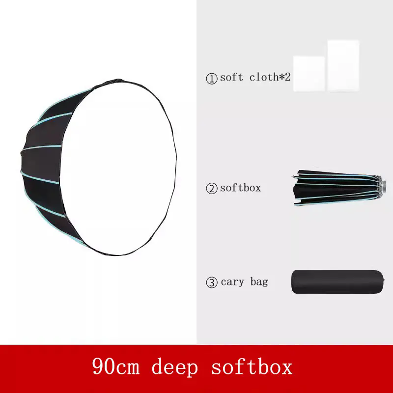 Deep Parabolic Softbox 35in 90 - Photography Studio Lighting Set Up 评论和价格