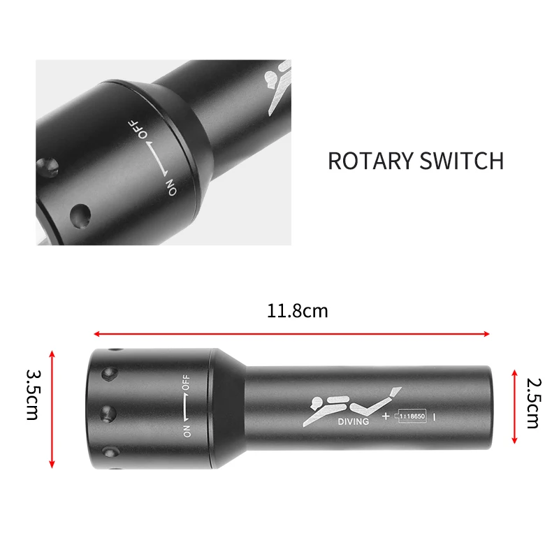 New T6 LED Diving Torch Long-R - Photography Lighting Led 评论和价格