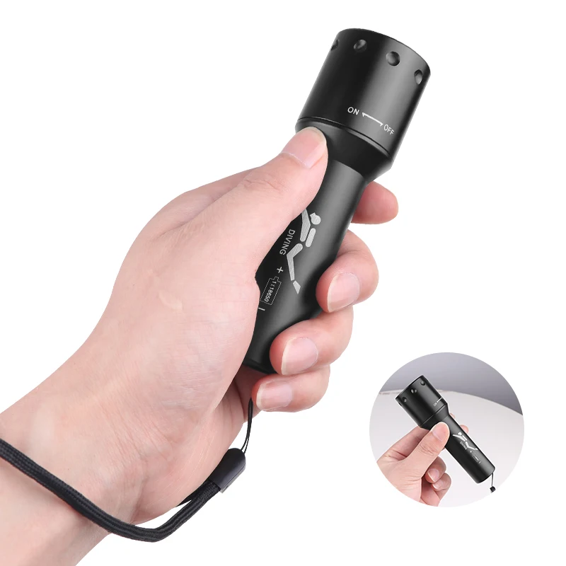 New T6 LED Diving Torch Long-R - Photography Lighting Led 评论和价格