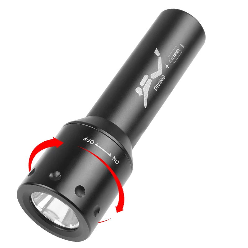 New T6 LED Diving Torch Long-R - Photography Lighting Led 评论和价格