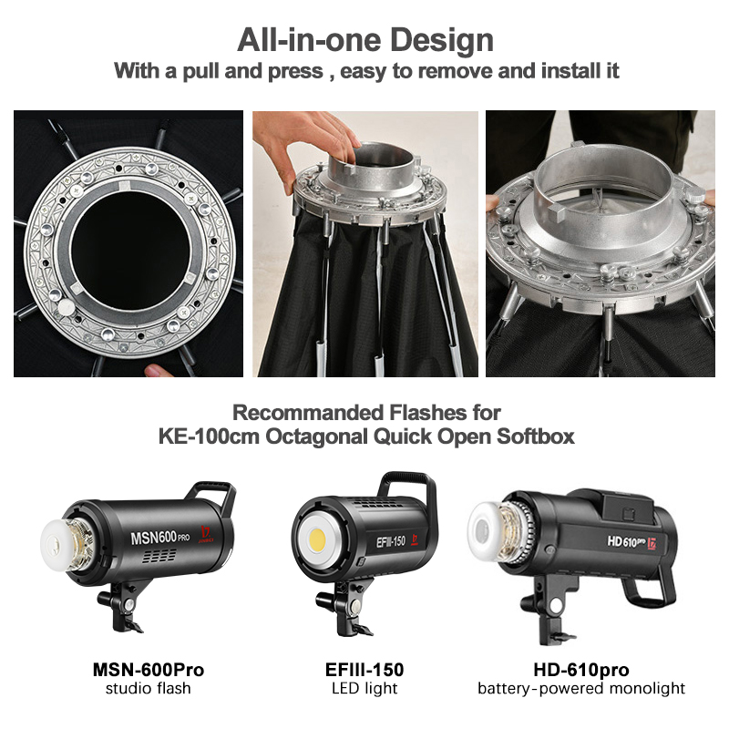 JINBEI KE- 150cm Quick Set-up  - Photography Studio Lighting Set Up 评论和价格