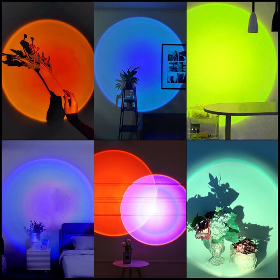 ZK40 LED Sunset Lamp Nightligh - Photography Lighting Wall 评论和价格