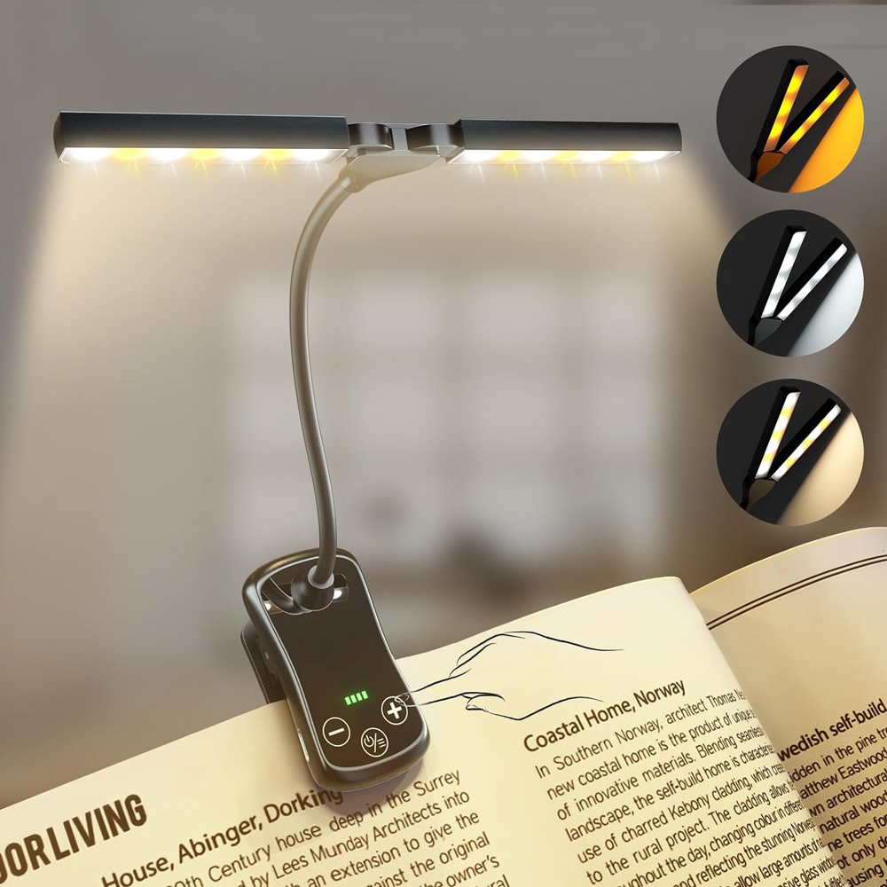14 LED Clip on Book Light Dual - Photography Lighting Book 评论和价格