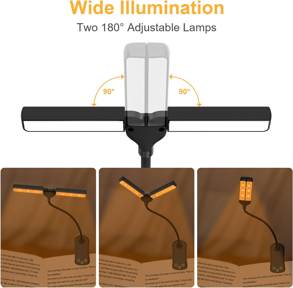 14 LED Clip on Book Light Dual - Photography Lighting Book 评论和价格