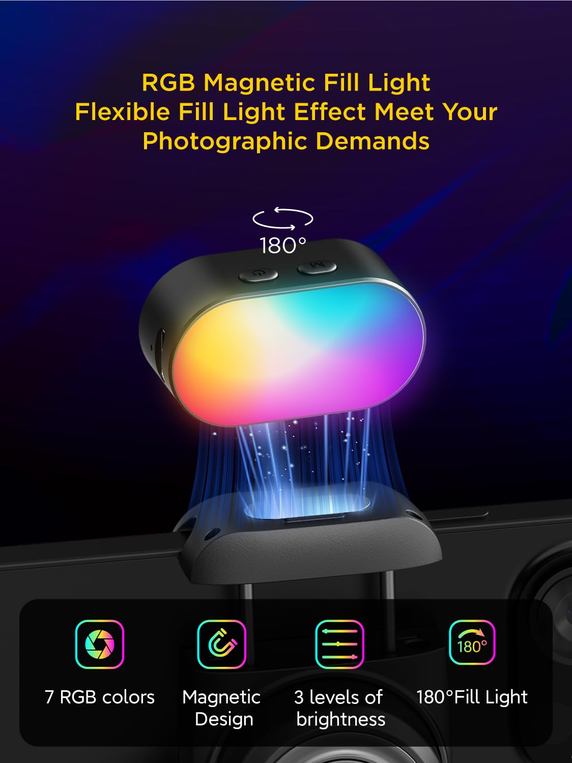 AOCHUAN RGB Magnetic Fill Ligh - Torjim Rgb Photography Video Lighting 评论和价格