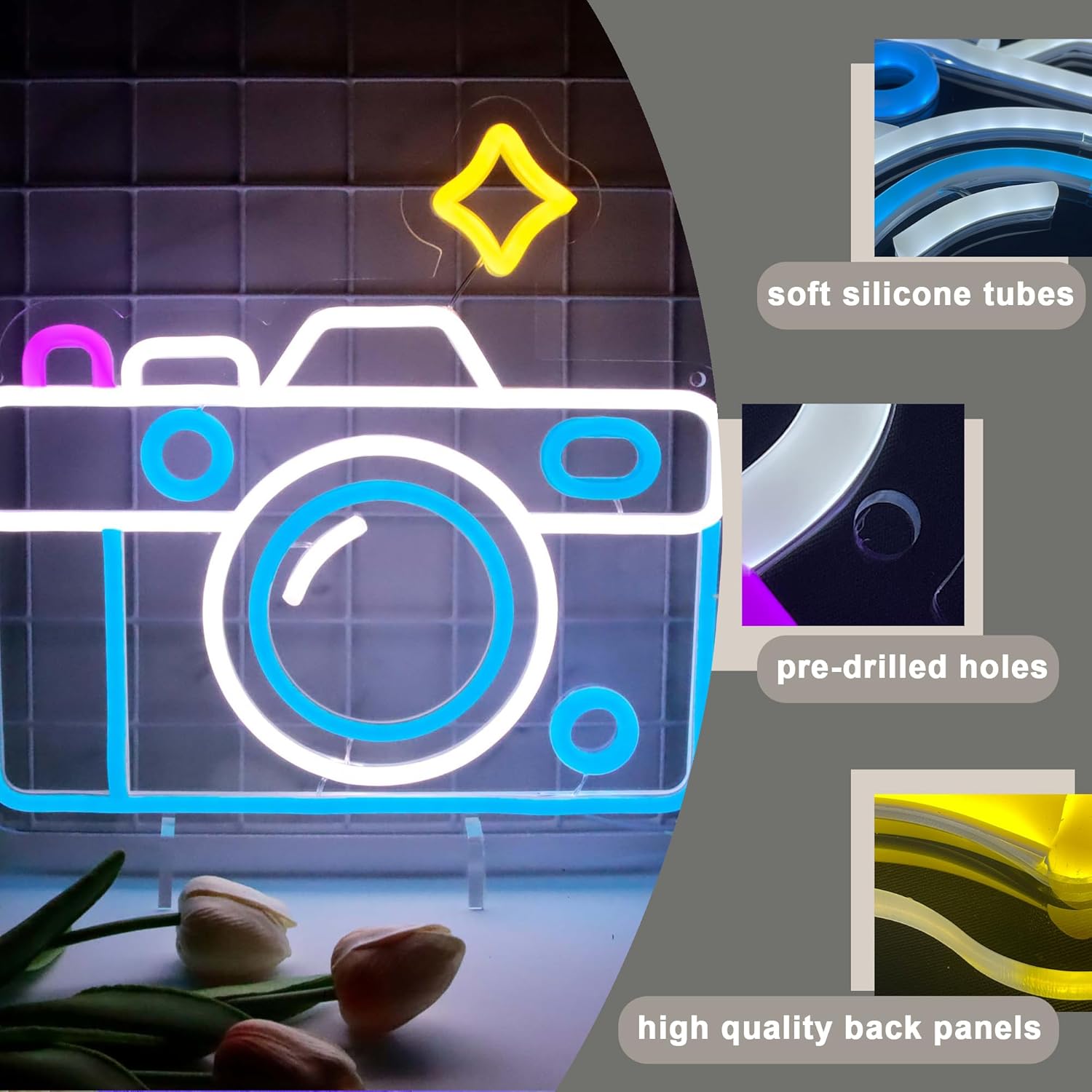 Neon Signs for Wall Decor, Pho - Photography Lighting Wall 评论和价格